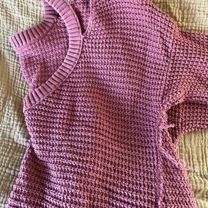 Free People Cozy Pink Knit Sweater